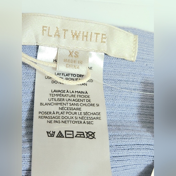 NWT Anthropologie Flat White 2Pc Ribbed Sweater Dress XS Blue Grey Retails $180 - Picture 9 of 16